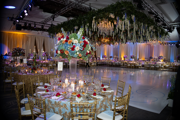 view of the heart ballroom with the stage in the middle
